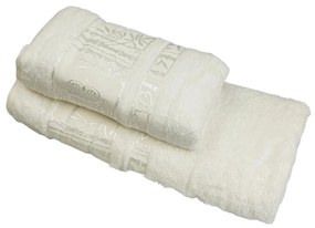 Bambusz törölköző vajas fehér klasszikus 70x140cm TiaHome