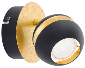 Eglo 95482 Nocito fali lámpa, arany díszítéssel, fekete, GU10 foglalattal, max. 1x3W, IP20