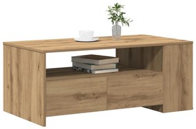 Dohányzóasztal - Kézműves tölgy - 102x55x43.5 cm - Mérnök fatömbből készült