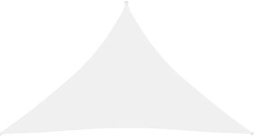 fehér háromszögű oxford-szövet napvitorla 3,5 x 3,5 x 4,9 m