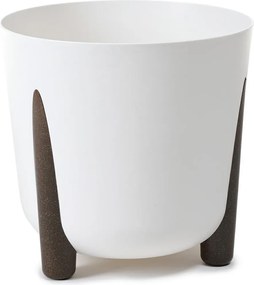 Fehér fedél Virágcserép betéttel 34cm-es lábakon erkélyre teraszra erős öko