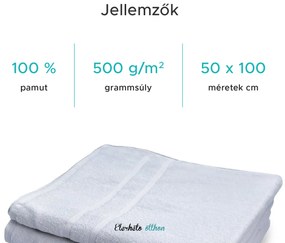 Royal szállodai törölköző 50 x 100 cm fehér, 100% pamut