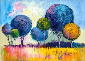 Kupolafák képe, olajfestmény (üvegen) (70x50 cm)