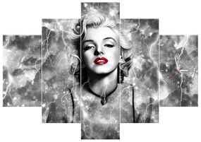 Gario Órás falikép Felvillanyozó Marilyn Monroe - 5 részes Méret: 150 x 105 cm