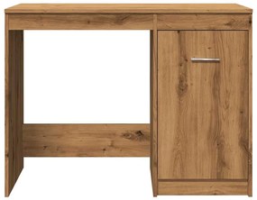 kézműves tölgy színű szerelt fa íróasztal 100 x 50 x 76 cm