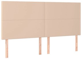 4 db cappuccino színű műbőr fejtámla 80 x 5 x 78/88 cm