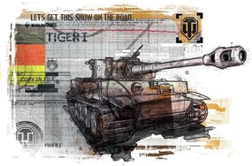 Illusztráció World of Tanks - Tiger, WOT