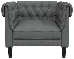 Chesterfield Kanapé Szék Sötétszürke 78.5 x 74.5 x 74.5 cm