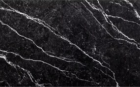 Étkező garnitúra 1 + 4, fekete asztal RAMOD 100x60 cm márvány dekor + zöld TURIN szék fekete lábakkal