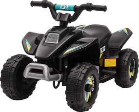 HOMCOM Elektromos Quad Gyermekeknek 18-36 Hónap Battery-Powered ATV 6V Előre és Hátra 20 kg Max Teherbírás 72x40x45.5 cm Fekete | Aosom
