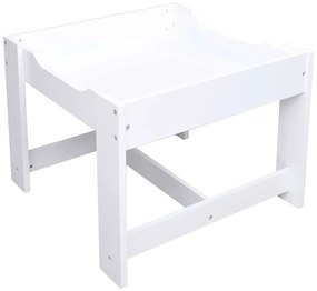 fehér MDF gyerekasztal két székkel