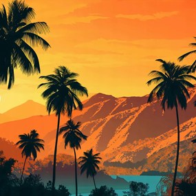 Poszter 100x100cm Naplemente a szigeteken