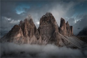 Kép - Három fogak, olasz Dolomitok (90x60 cm)