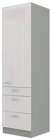 Élelmiszer konyhaszekrény Brunea 60 DKS-210 3S 1F (szürke + fényes fehér). 1024994