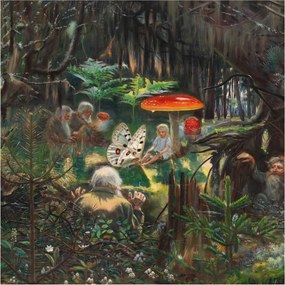 Dekoratív Fotótapéta Hálószobába Meseerdő 250x250 Ragasztó