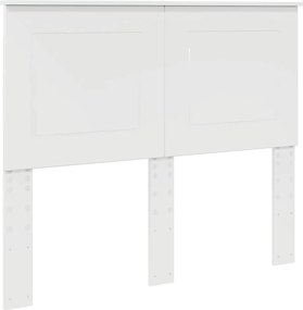 vidaXL Fejtámla Fényes Fehér 135 cm Faanyag