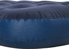 Outsunny Hordozható Egyfős Felfújható Légháló Ágy Beépített Kézi Pumpával, Bársonyos Felülettel, Kempinghez és Utazáshoz - 191 x 73 x 22 cm, Kék | Aos