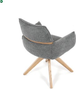 Szürke szövet étkezőszék – kényelmes kárpitozott szék DCH-D1348 GREY2