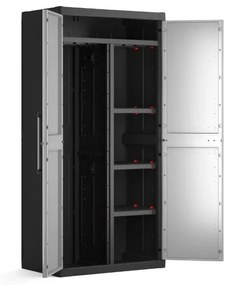 Keter Kétajtós Detroit XL osztott műanyag szekrény szürke ajtóval