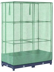 rattan megjelenésű magaságyás melegháztakaróval 80x40x123 cm