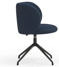 Sötétkék kárpitozott étkezőfotel Mogi – Teulat