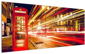 Piros londoni telefonfülke képe (120x50 cm)