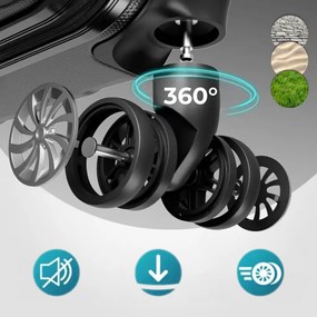 AERO keményfedeles bőröndszett, 4 részes, ABS, fekete Monzana