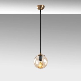 Aranyszínű függőlámpa üveg búrával ø 15 cm Efe – Opviq lights