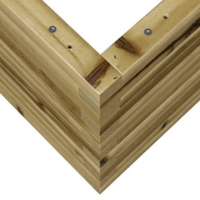 impregnált fenyőfa kerti virágláda 110x40x45,5 cm