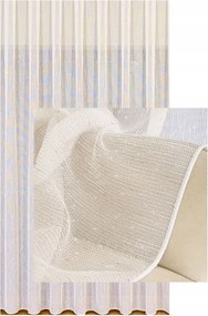 Függöny Siaka Fehér Arany kiegészítők Praktikus Elegáns Szalaggal Sz. 140x280