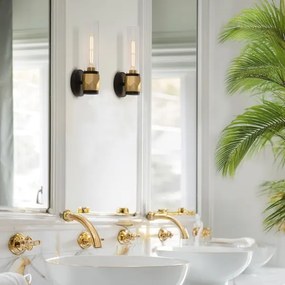 Hinkley HK-ELLISON1-BK-HB -Fürdőszobai lámpa ELLISON 1xE27/40W/230V IP44 arany