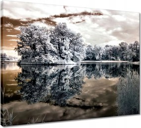 Vászonkép 50x40 Sziget a tavon