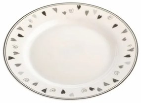 HEART porcelán tányér, 19 cm