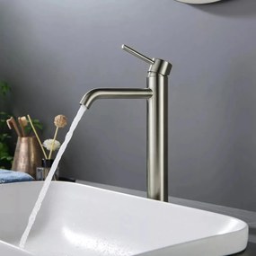 AREZZO design ASTRO magasított mosdócsaptelep, szálcsiszolt nikkel