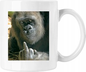 Bögre Fu*k Mém Vicces Majom Fehér 330ml