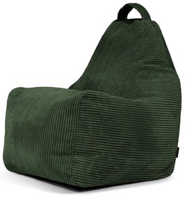 Zöld kordbársony babzsákfotel Play Amuse – SLOWDOWN