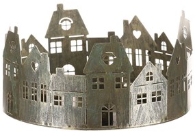 Adventi gyertyatartó Domečky, réz, fém, átmérő 20cm