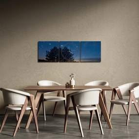 A fák éjjel képe (órával) (90x30 cm)