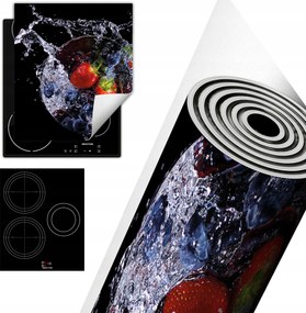 Tűzhelyvédő Szőnyeg Asztali Dekoráció 45x52 fekete gyümölcs a vízben