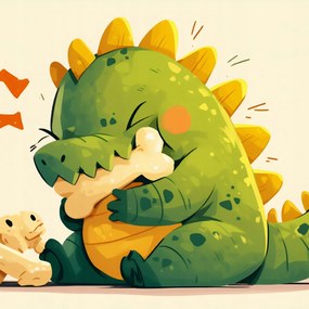 Poszter 30x30cm Bájos dinoszaurusz