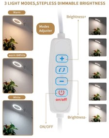 Brilagi - LED Dimmelhető asztali lámpa nagyítóval LED/12W/5V 3000/4200/6000K fehér