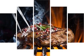 Egy sült steak képe (150x105 cm)