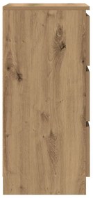 vidaXL kézműves tölgy színű szerelt fa tálalószekrény 37,5x35x76 cm