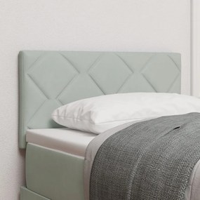 Fejtámla Gyémánt Blokkok Design Világosszürke 80 cm Vastag Bársony