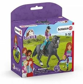 Schleich 42541 Barna hajú Lisa baba mozgatható végtagokkal Storm lovacskán