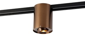 Modern 1 fázisú sínspotlámpa sötét bronz - Iconic Rondoo Up