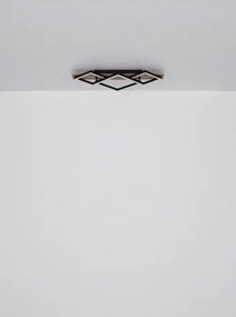 Globo 67294D3 Mennyezeti lámpa fém fekete matt, MDF fa sötét, műanyag fekete matt, műanyag fehér, HxSzxM: 820x310x85mm, LED 30W 230V, 3350lm forrás, 1700lm kimenet, 3000K