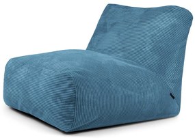 Kék kordbársony babzsákfotel Tube 100 – SLOWDOWN