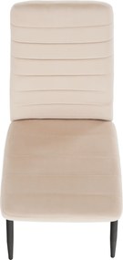 Szék, bézs Dulux Velvet szövet/fekete fém, COLETA NOVA