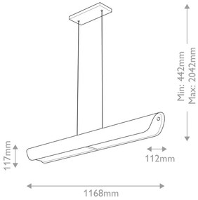 Hinkley HK-ARCO-LED-LP-117-HB - LED kábeles csillár ARCO LED/43W/230V 3000K aranyszínű